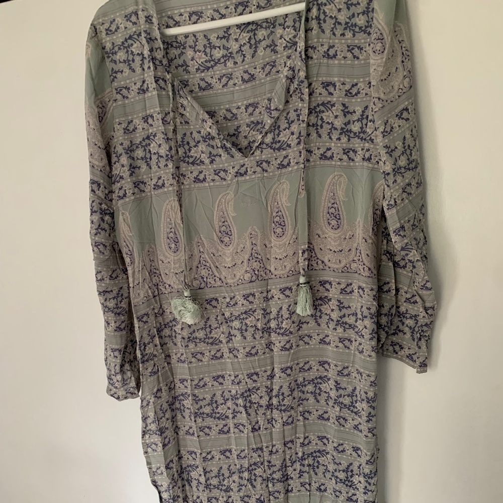 Calypso St Barth size L silk top or caftan or tunic